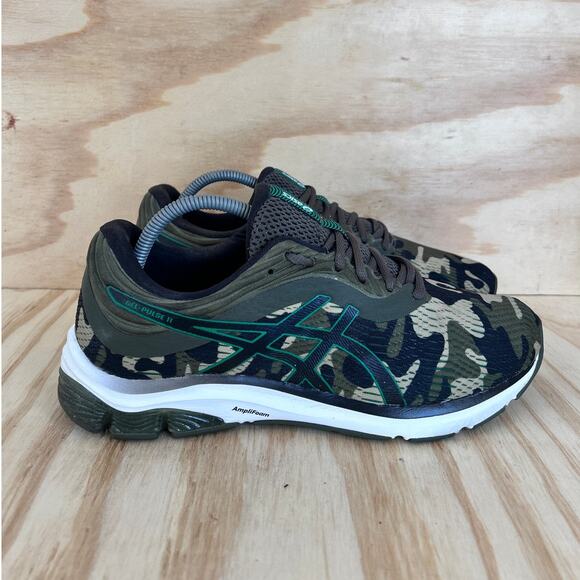 Asics - Gel-Pulse 11 "Camo - Running Shoes - Green - Men's - 9.5 - 1011A550 - Picture 1 of 9